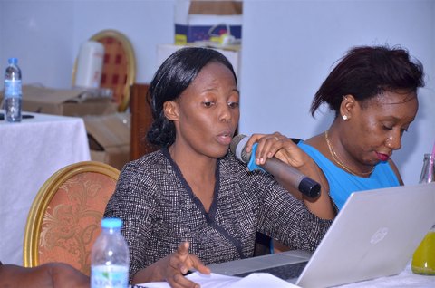 A participant speaking during a training session